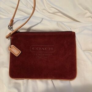 Coach suede wristlet